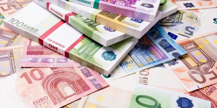 Lots of cash money.  Euros. euro money banknotes. Money Euro background