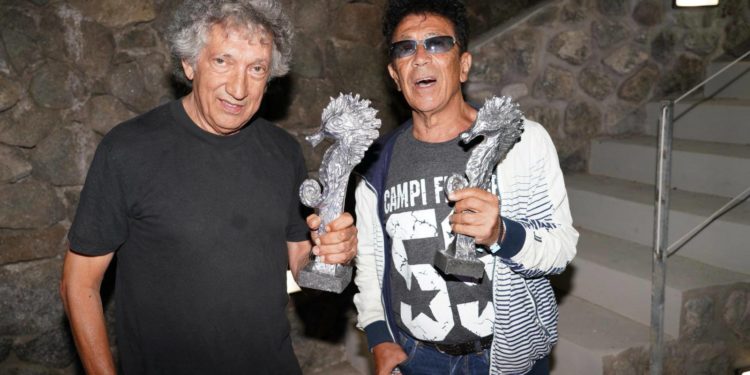 Eugenio ed Edoardo Bennato premiati al Global 2020 (foto Eugenio Blasio)