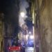 Aversa, a fuoco palazzo abbandonato nel centro storico