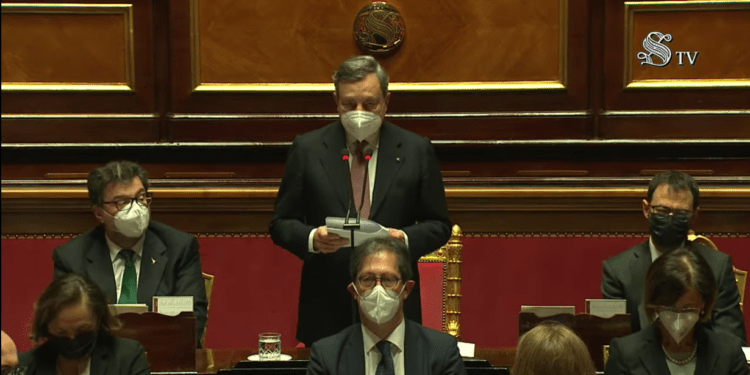 Il presidente del Consiglio Mario Draghi