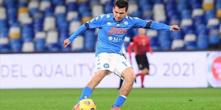 L'attaccante del Napoli Hirving Lozano (Foto dal sito del Napoli calcio)