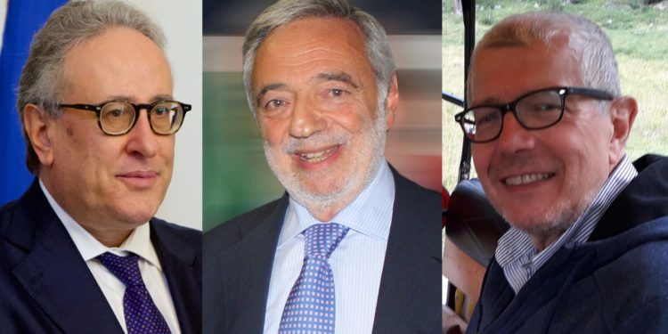 Da sinistra il rettore della Federico II Matteo Lorito, il presidente della Fondazione Carditello  Luigi Nicolais e il professor Germano Mucchetti