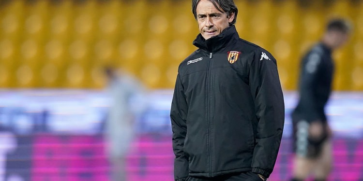 L'allenatore del Benevento, Filippo Inzaghi (Foto di Mario Taddeo, dal sito ufficiale del Benevento calcio)