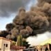 San Marco Evangelista, vasto incendio in un capannone industriale (Foto e video)