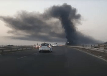 Ennesimo rogo tossico, territorio di Casaluce, oramai è un incendio al giorno (Video)