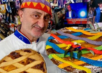 La “Pacestiera”, la pastiera napoletana con i colori della bandiera della pace