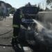Auto in fiamme a Capua, illeso il conducente