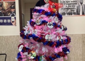 Parete, gli alunni dell’Istituto Don Milani incontrano i carabinieri e addobbano l’albero della legalità (Foto)