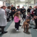 Il cane carabiniere Luna, in visita ai piccoli pazienti del reparto di pediatria dell’ospedale Moscati di Aversa