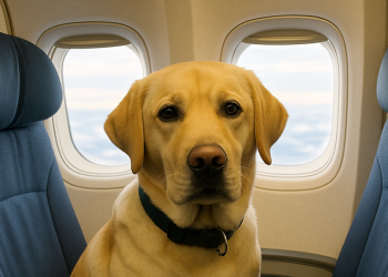 Voli aerei, cani di grossa taglia possono viaggiare in cabina al fianco dei proprietari: Le nuove regole
